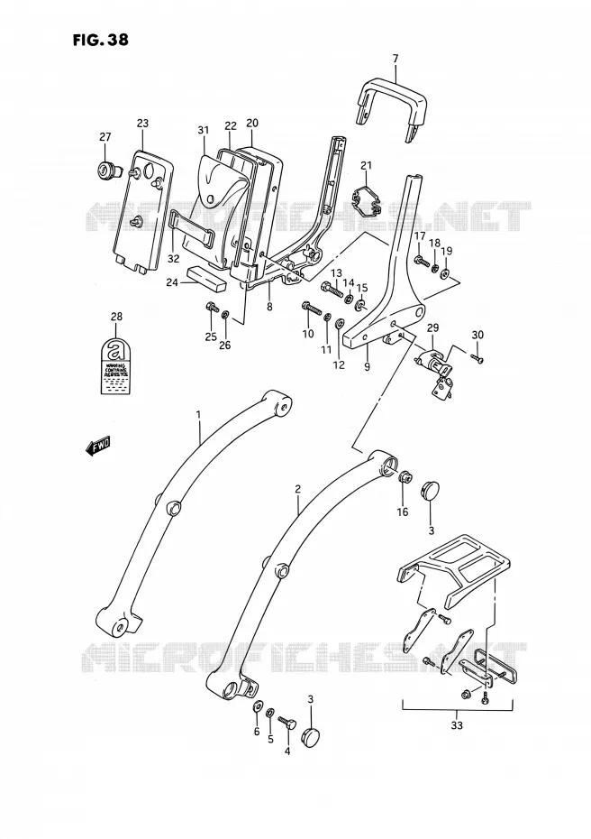 BACKREST (MODELE H/J/L/M/N/P/R) Suzuki MOTO 1400 INTRUDER 1990  VS1400GLPL/VS1400GLFL(E01,E04,E17,E21,E22,E39)