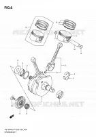 CRANKSHAFT for Suzuki INTRUDER 1400 2000
