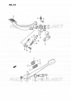 SIDE STAND   REAR BRAKE PEDAL for Suzuki INTRUDER 1400 1993