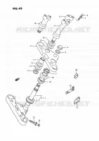 STEERING COLUMN (MODELE H/J/K/L/M/N/P/R) for Suzuki INTRUDER 1400 1993
