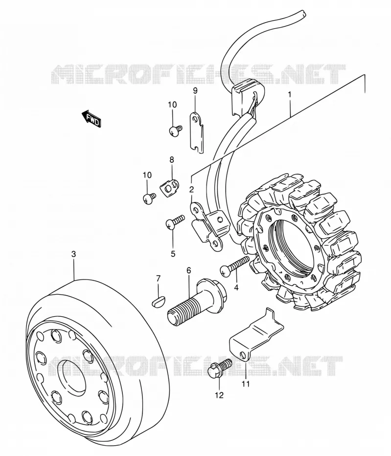 MAGNE TO (MODELE N/P/R/S) Suzuki MOTO 800 INTRUDER 1995  VS800GL S (E02,E04,E17,E18,E22,E25,E34,E37)