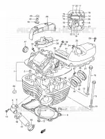 CYLINDER HEAD (REAR) for Suzuki INTRUDER 800 2001