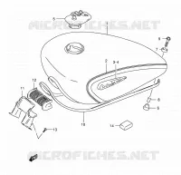 FUEL TANK (MODELE K1) for Suzuki INTRUDER 800 2001