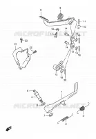 SIDE STAND   REAR BRAKE PEDAL for Suzuki INTRUDER 800 2001