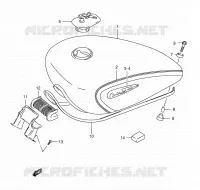 FUEL TANK (MODELE K2) for Suzuki INTRUDER 800 2002