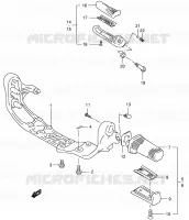 FOOTREST for Suzuki INTRUDER 800 2002