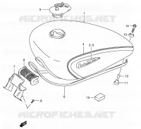 FUEL TANK (MODELE K2) for Suzuki INTRUDER 800 2002