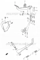 SIDE STAND   REAR BRAKE PEDAL for Suzuki INTRUDER 800 2002
