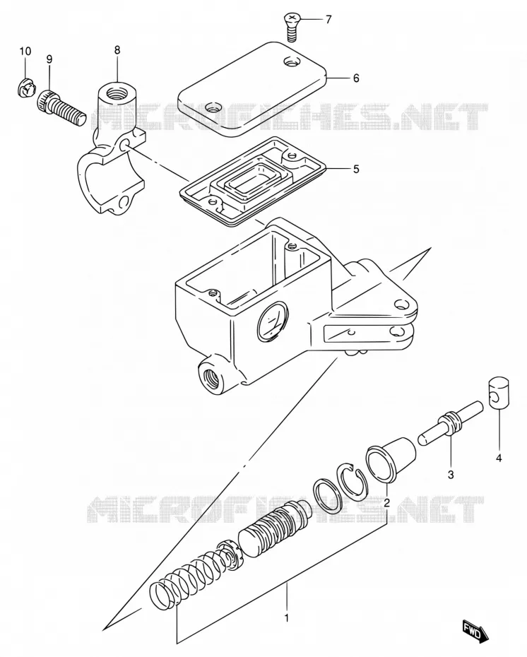 CLUTCH MASTER CYLINDER Suzuki MOTO 800 INTRUDER 1994  VS800GL R (E03,E28,E33)