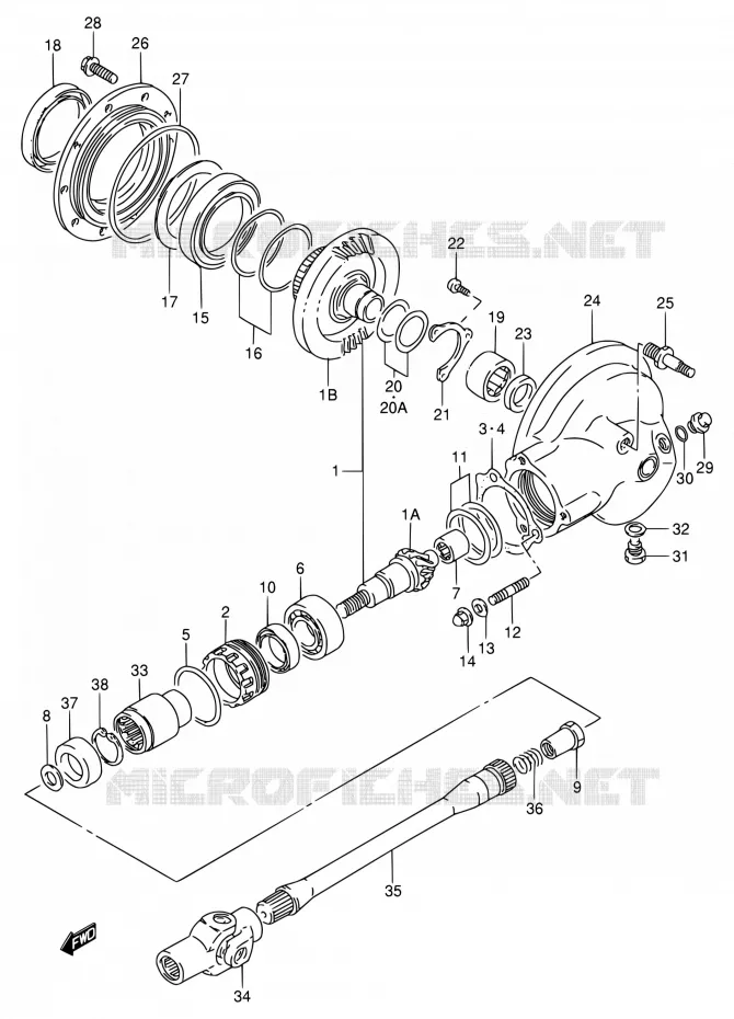 DRIVESHAFT Suzuki MOTO 800 INTRUDER 1994  VS800GL R (E03,E28,E33)