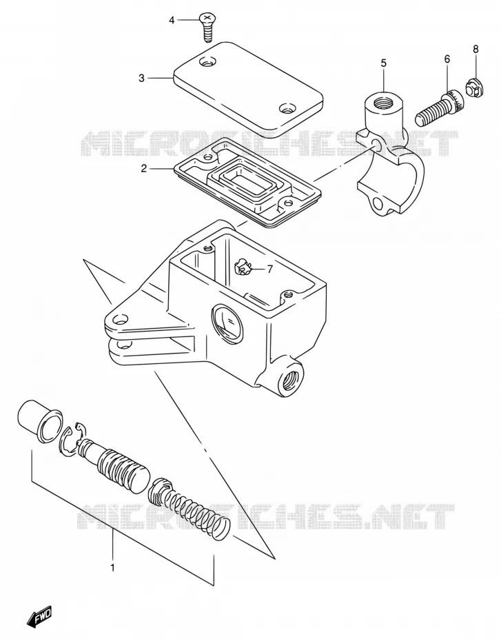 FR. MASTER CYLINDER Suzuki MOTO 800 INTRUDER 1994  VS800GL R (E03,E28,E33)