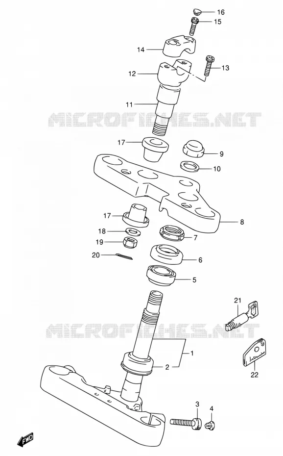 STEERING COLUMN (MODELE N/P/R/S) Suzuki MOTO 800 INTRUDER 1995  VS800GL S (E03,E28,E33)