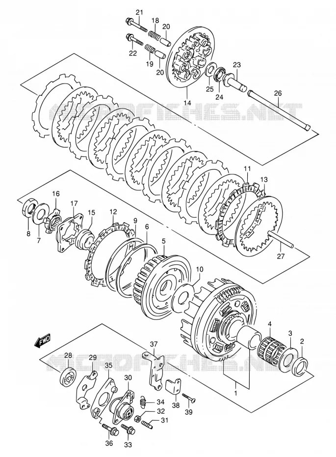 CLUTCH Suzuki MOTO 800 VX 1994  VX800 R/VX800U R
