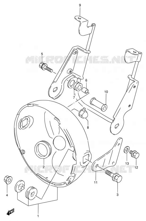 HEAD LAMP HOUSING (MODELE R/T) Suzuki MOTO 800 VX 1996  VX800 T/VX800U T