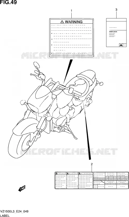 LABEL Suzuki MOTO 1500 BOULEVARD 2013  VZ1500 L3 (E24)