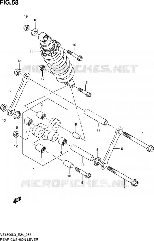 SHOCK ABSORBER LINKAGE Suzuki MOTO 1500 BOULEVARD 2013  VZ1500 L3 (E24)