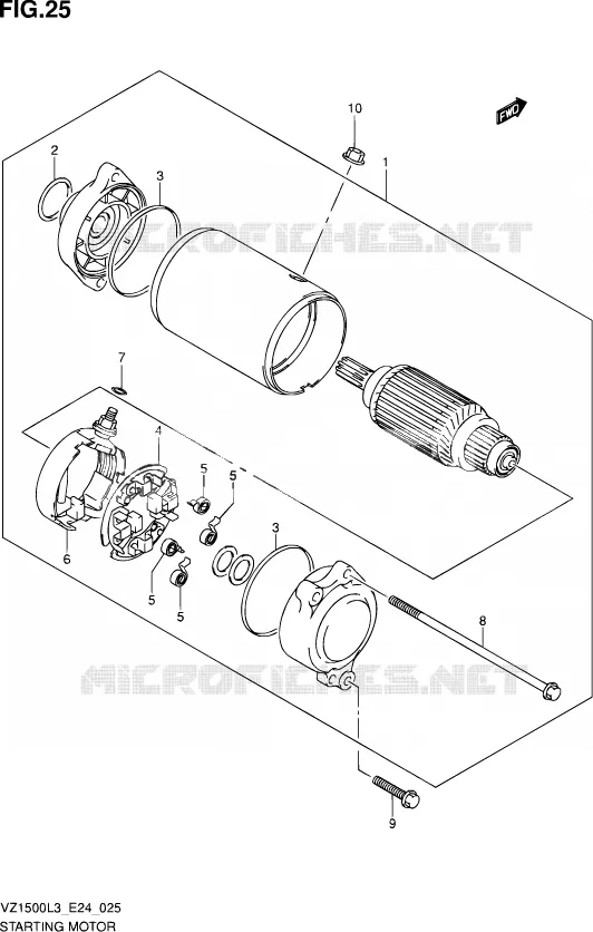 STARTER MOTOR Suzuki MOTO 1500 BOULEVARD 2013  VZ1500 L3 (E24)
