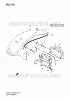 REAR FEDNER (VZ800ZK8/ZK9) for Suzuki MARAUDER 800 2009