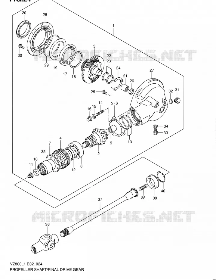 DRIVESHAFT Suzuki MOTO 800 INTRUDER 2012  VZ800L1(E19)