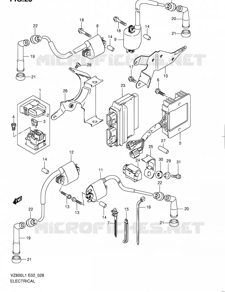ELCTRICAL (VZ800L1 E02) Suzuki MOTO 800 BOULEVARD 2011  VZ800L1(E02)