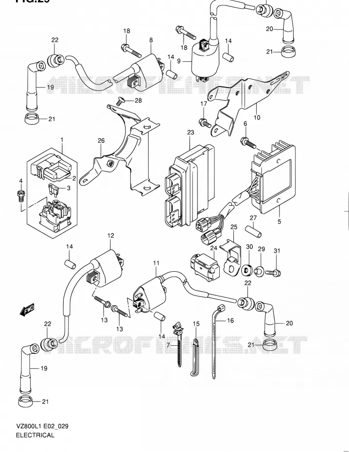 ELCTRICAL (VZ800L1 E19) Suzuki MOTO 800 BOULEVARD 2011  VZ800L1(E02)