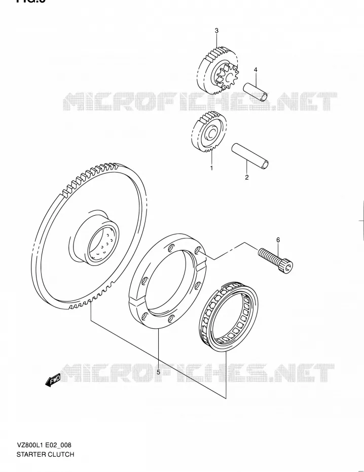 STARTER MOTOR CLUTCH Suzuki MOTO 800 INTRUDER 2012  VZ800L1(E19)