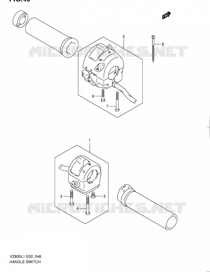 SWITCHES Suzuki MOTO 800 BOULEVARD 2011  VZ800L1(E02)