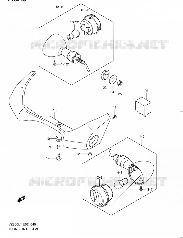 TJRN SIGNAL LAMP Suzuki MOTO 800 BOULEVARD 2011  VZ800L1(E02)
