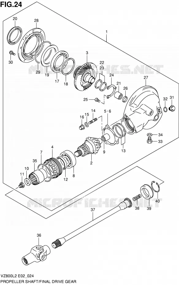 DRIVESHAFT Suzuki MOTO 800 INTRUDER 2012  VZ800L2(E02)