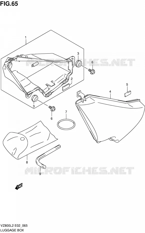LUGGAGE BOX Suzuki MOTO 800 INTRUDER 2012  VZ800L2(E02)