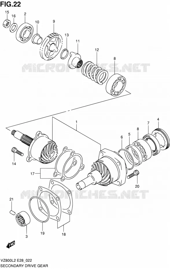 DRIVESHAFT Suzuki MOTO 800 BOULEVARD 2012  VZ800L2(E03,E28,E33)