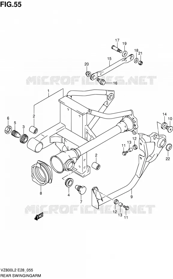 SWINGARM Suzuki MOTO 800 BOULEVARD 2012  VZ800L2(E03,E28,E33)
