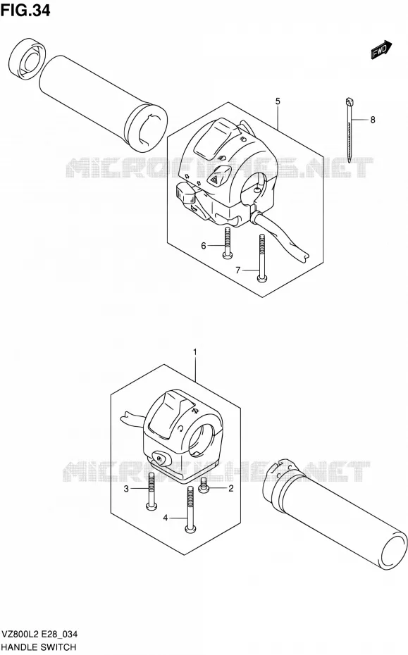 SWITCHES Suzuki MOTO 800 BOULEVARD 2012  VZ800L2(E03,E28,E33)