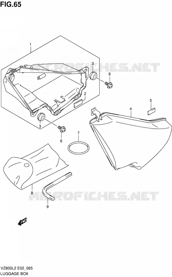 LUGGAGE BOX Suzuki MOTO 800 INTRUDER 2012  VZ800L2(E19)