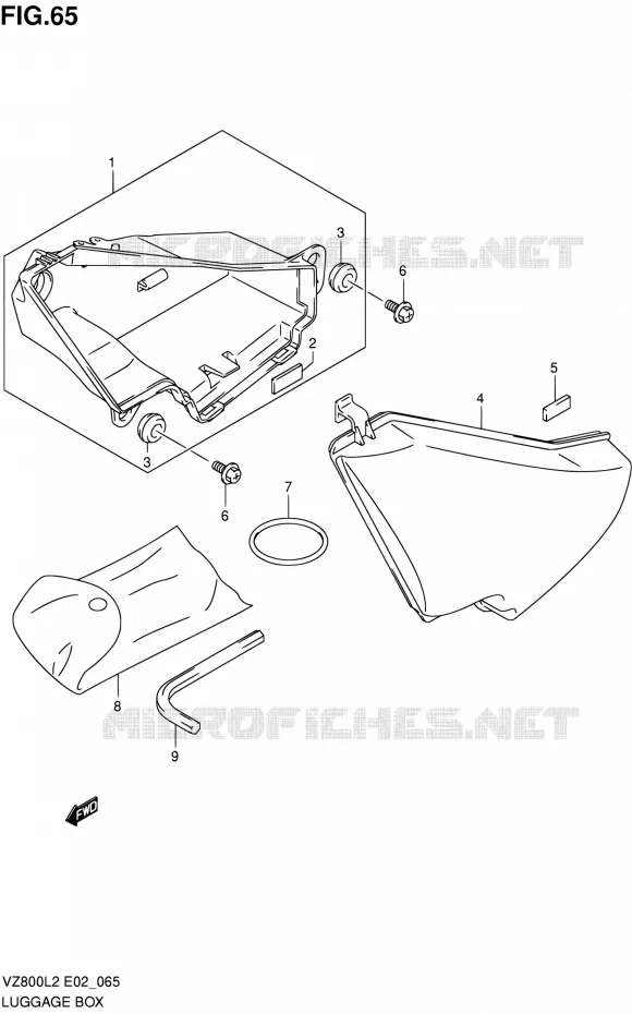 LUGGAGE BOX Suzuki MOTO 800 INTRUDER 2012  VZ800L2(E24)
