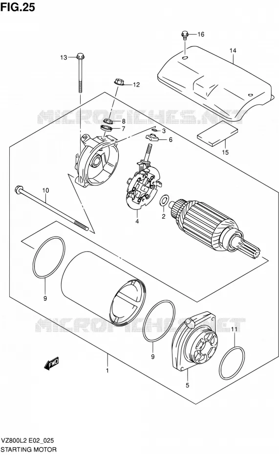 STARTER MOTOR Suzuki MOTO 800 INTRUDER 2012  VZ800L2(E24)
