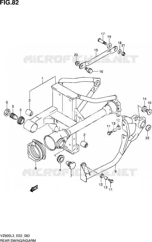 SWINGARM Suzuki MOTO 800 MARAUDER 2013  VZ800 L3 (E02)