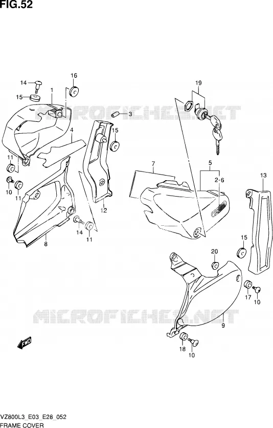 FAIRING Suzuki MOTO 800 MARAUDER 2013  VZ800 L3 (E03,E28,E33)