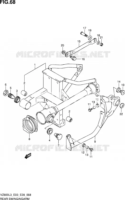 SWINGARM Suzuki MOTO 800 MARAUDER 2013  VZ800 L3 (E03,E28,E33)