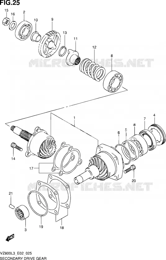 DRIVESHAFT Suzuki MOTO 800 INTRUDER 2014  VZ800 L3 (E19)