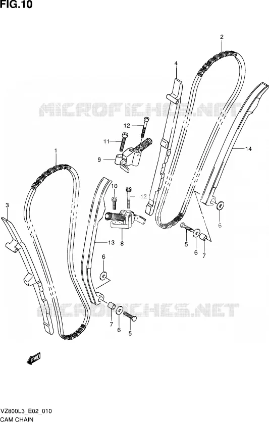 TIMING Suzuki MOTO 800 INTRUDER 2013  VZ800 L3 (E19)