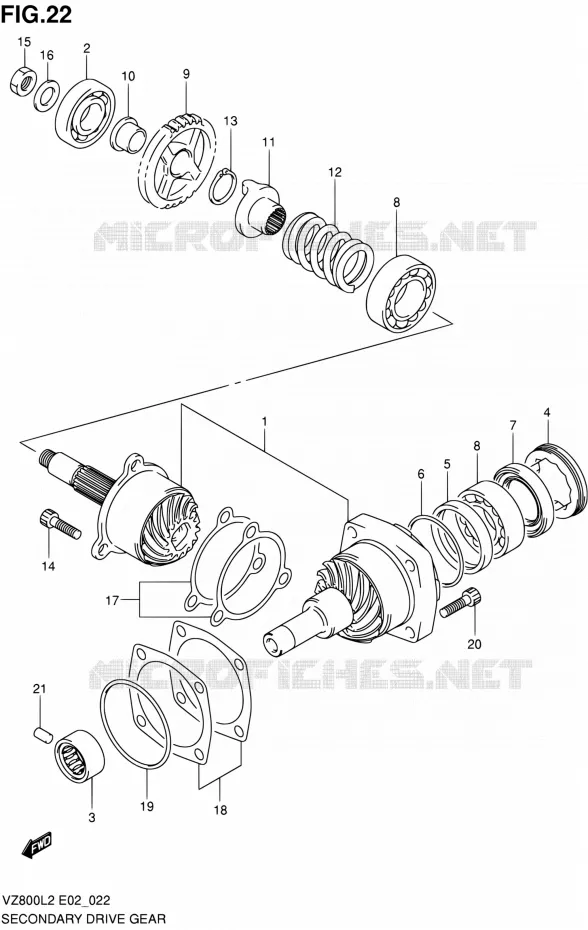 DRIVESHAFT Suzuki MOTO 800 INTRUDER 2012  VZ800UEL2