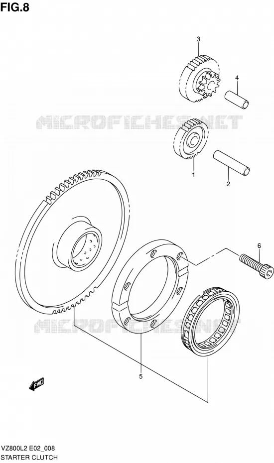 STARTER MOTOR CLUTCH Suzuki MOTO 800 INTRUDER 2012  VZ800UEL2