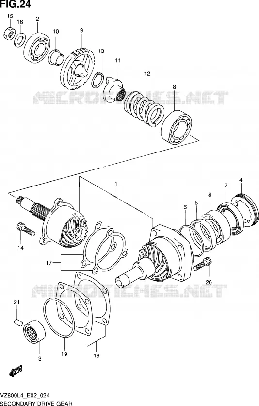 DRIVESHAFT Suzuki MOTO 800 MARAUDER 2014  VZ800UE L4 (E19)