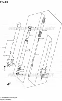 FRONT FORK (VZR1800K6/K7) for Suzuki INTRUDER 1800 2007