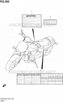 LABEL (VZR1800ZL2 E19) for Suzuki INTRUDER 1800 2012