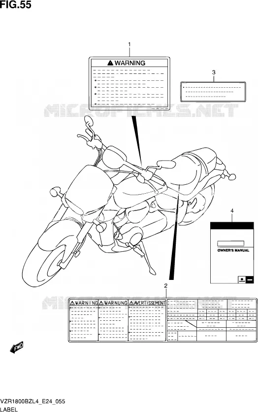 LABEL Suzuki MOTO 1800 BOULEVARD 2014  VZR1800BZ L4 (E24)