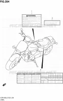 LABEL (VZR1800ZL2 E02) for Suzuki INTRUDER 1800 2012