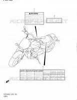 LABEL (VZR1800L1 E02) for Suzuki INTRUDER 1800 2011
