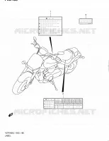 LABEL (VZR1800L1 E51) for Suzuki INTRUDER 1800 2011